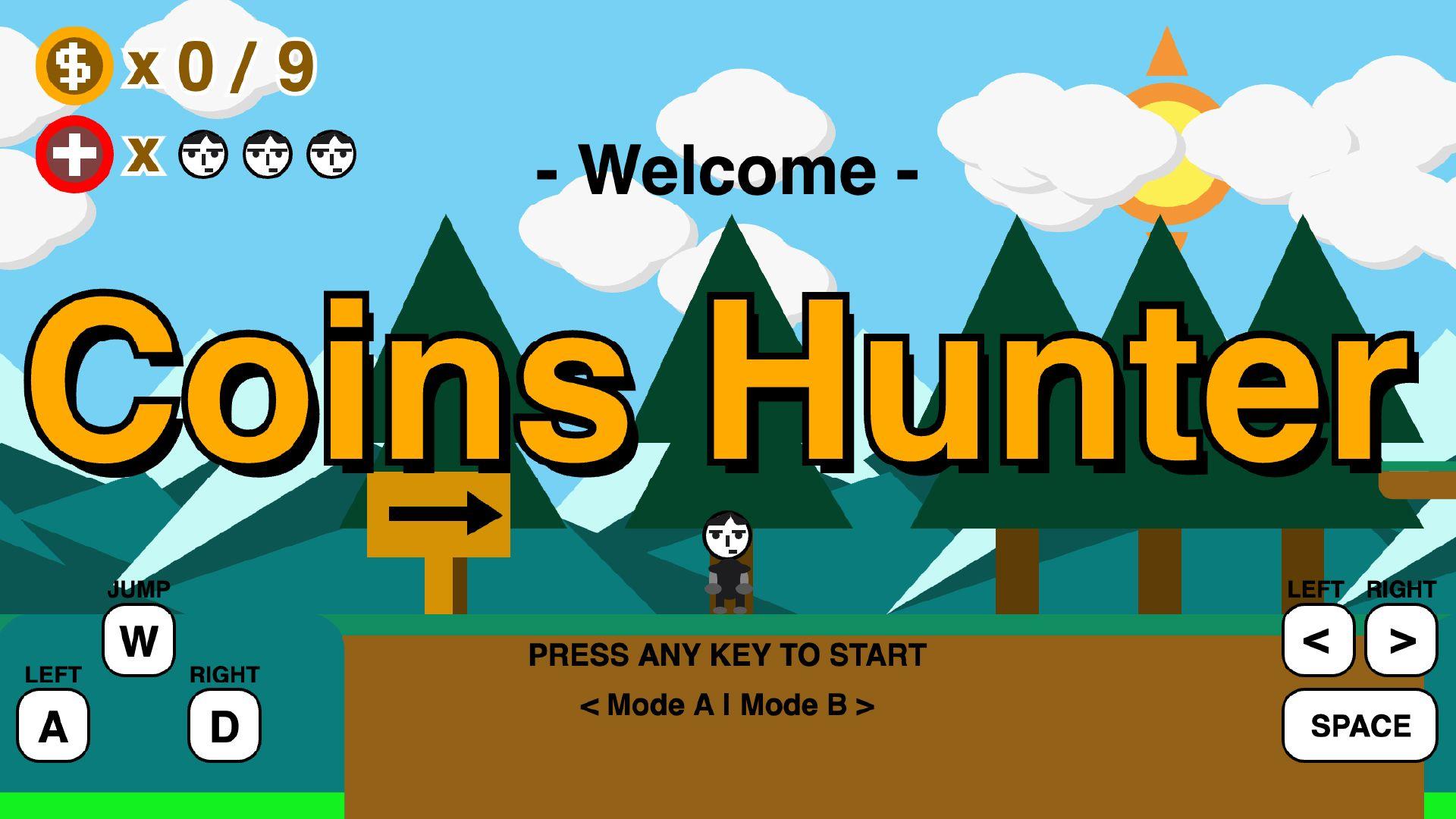 Coins Hunter - Side-Scrolling Game Design 